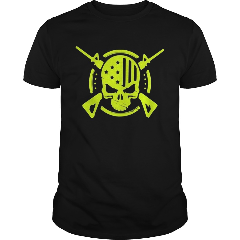 American Flag Skull Gun shirt