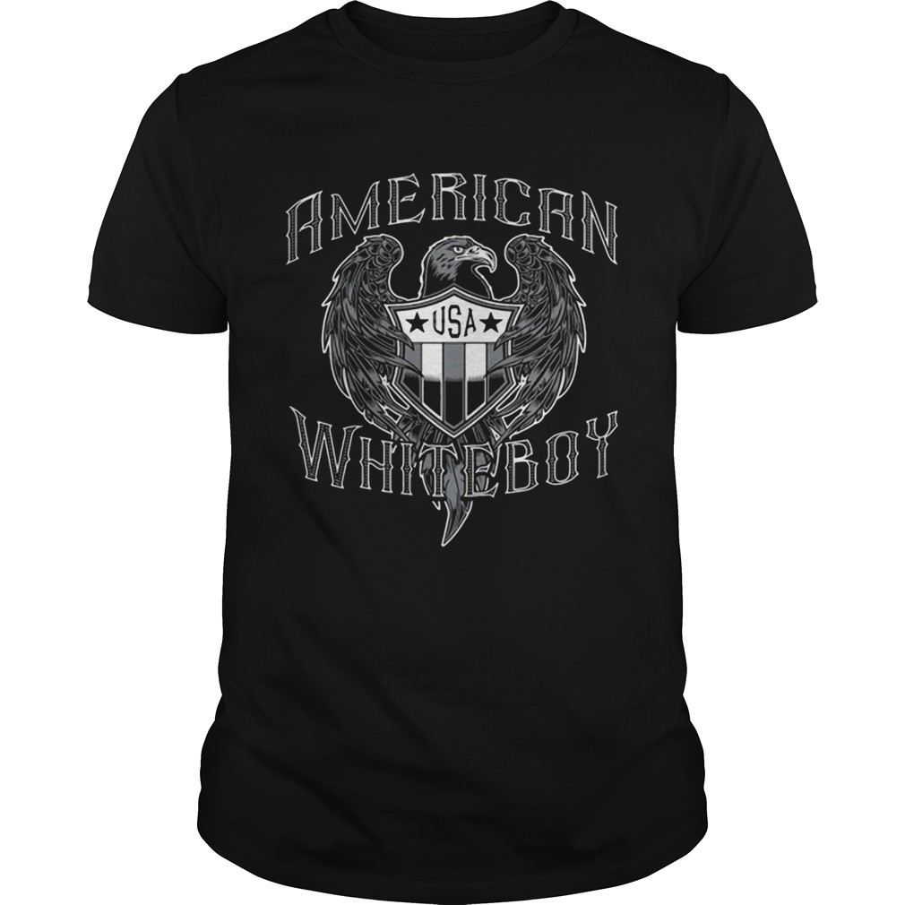 American White Boy Eagle Flag Shield Usa shirt