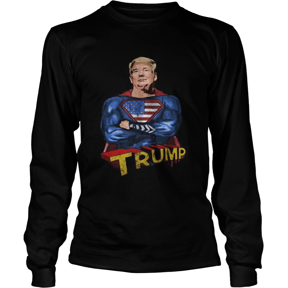 American super hero trump  Long Sleeve