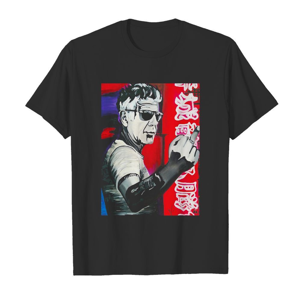 Anthony Bourdain Fuck Middle Finger shirt