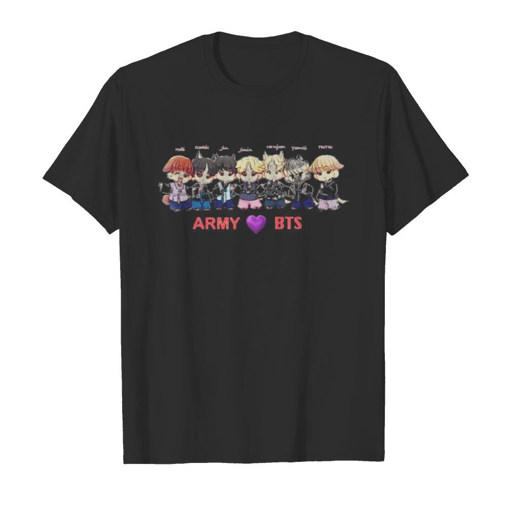 Army bts band members chibi heart  Classic Men's T-shirt