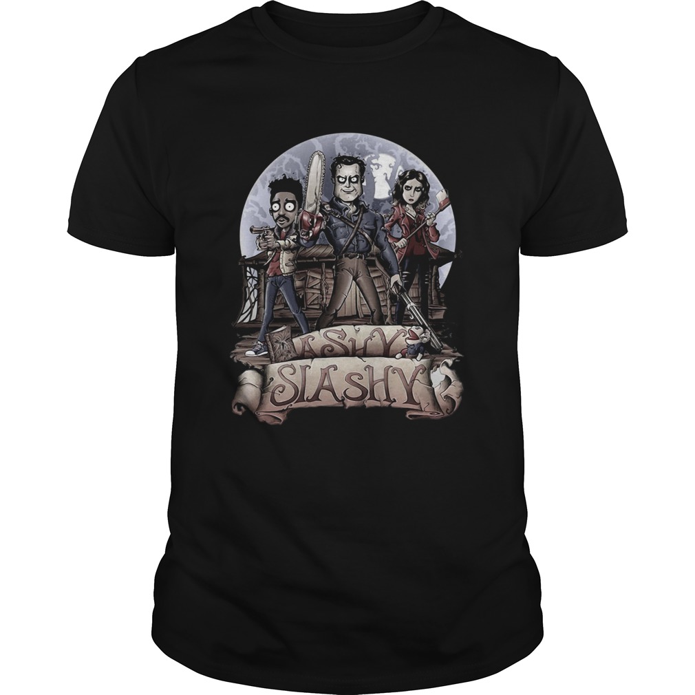 Ashy Siashy Wood House Lady And Man Moonlight Halloween shirt