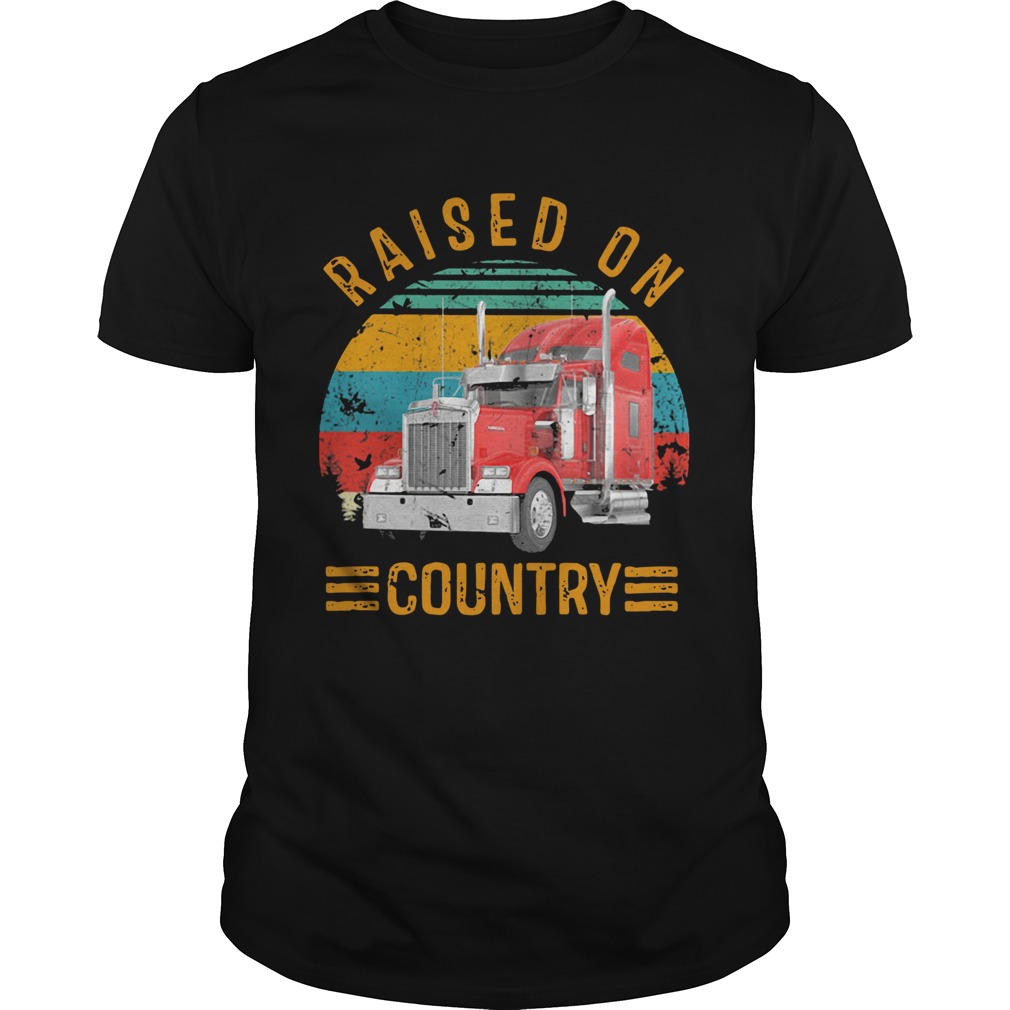 Atrucker Raised On Country Vintage Retro shirt