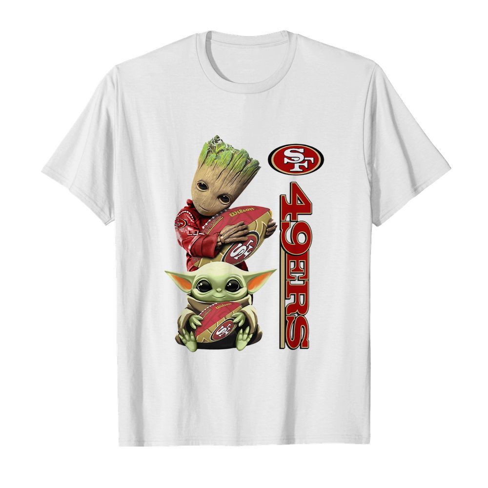 Baby Groot And Baby Hug Francisco 49ers shirt