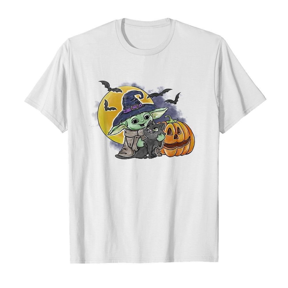 Baby Yoda Hug Cat Halloween  Classic Men's T-shirt