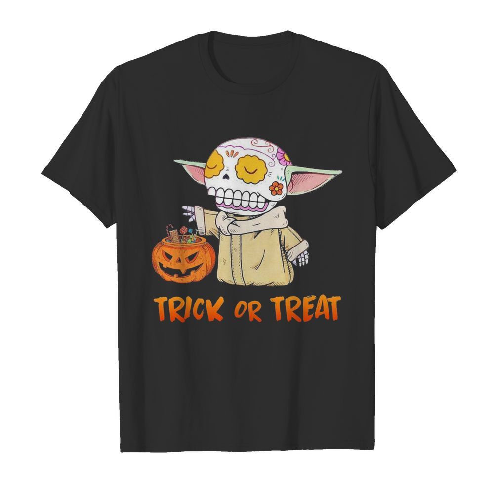 Baby Yoda Pumpkin Trick Or Treat Halloween shirt