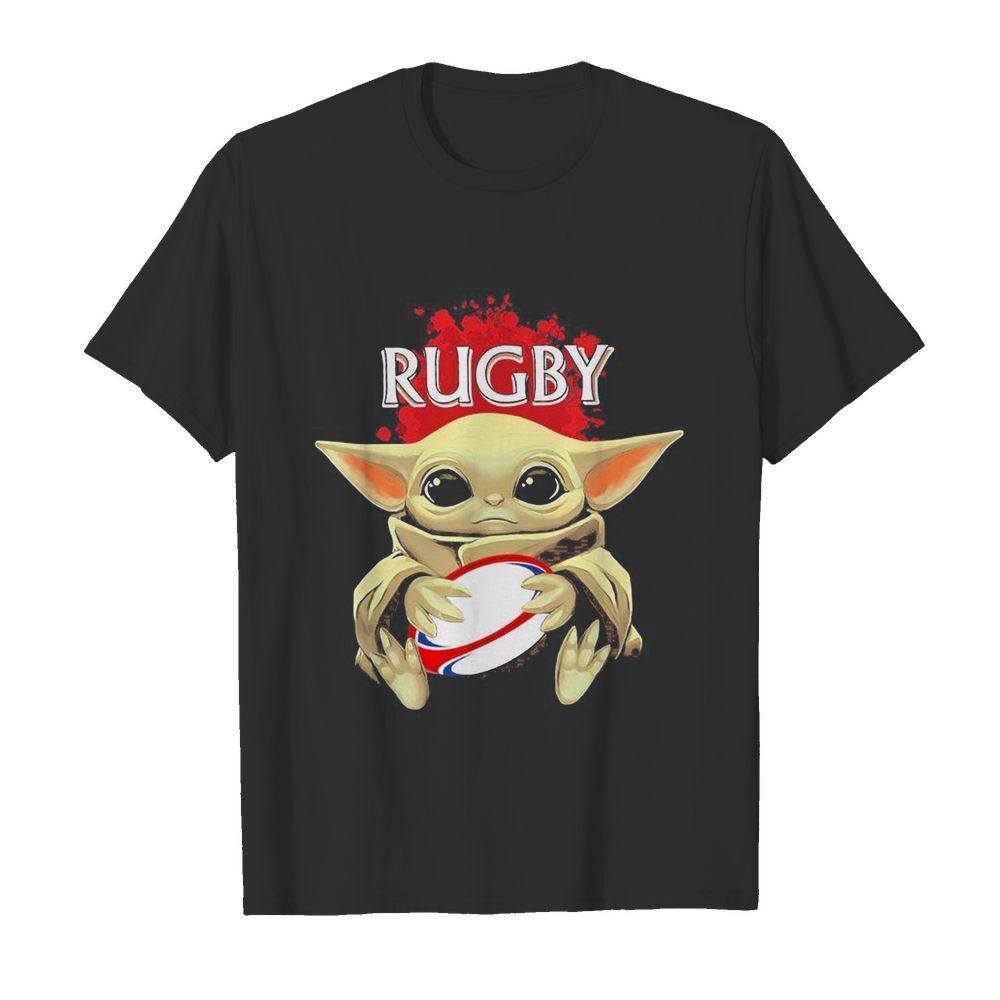 Baby Yoda hug Rugby shirt