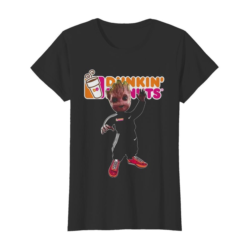 Baby groot dunkin donuts logo  Classic Women's T-shirt