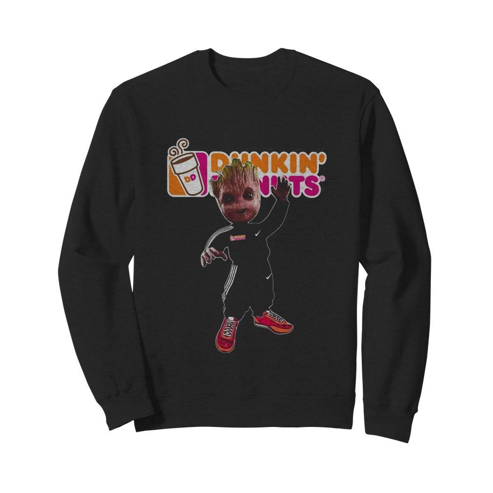 Baby groot dunkin donuts logo  Unisex Sweatshirt