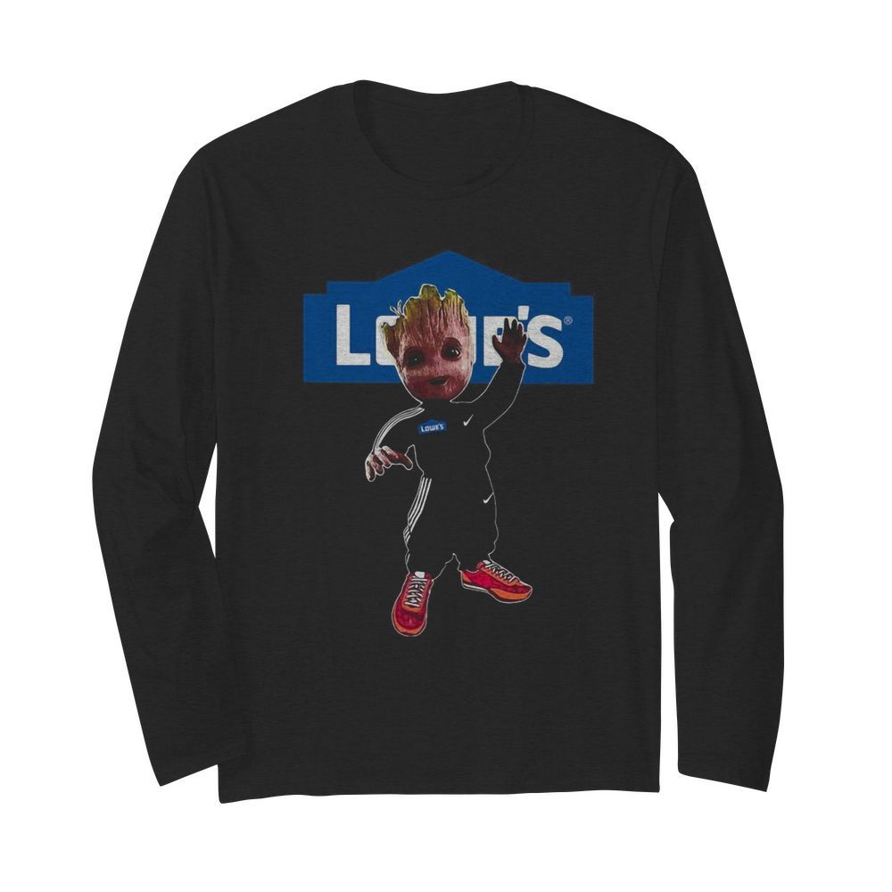 Baby groot lowe’s logo  Long Sleeved T-shirt 