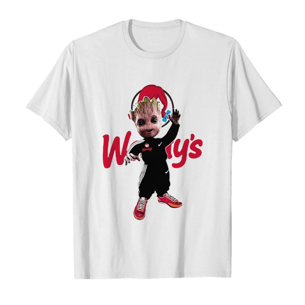 Baby groot wendy’s logo shirt