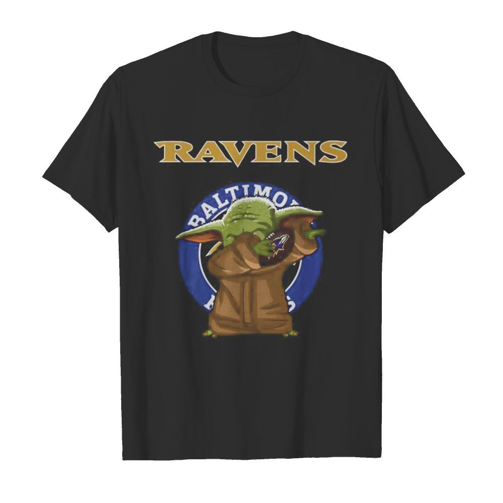 Baby yoda baltimore ravens football shirt