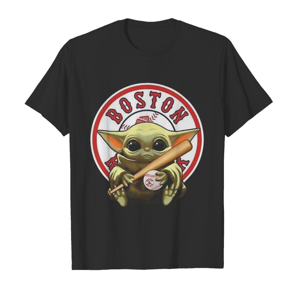 Baby yoda hug boston red sox baseball shirt