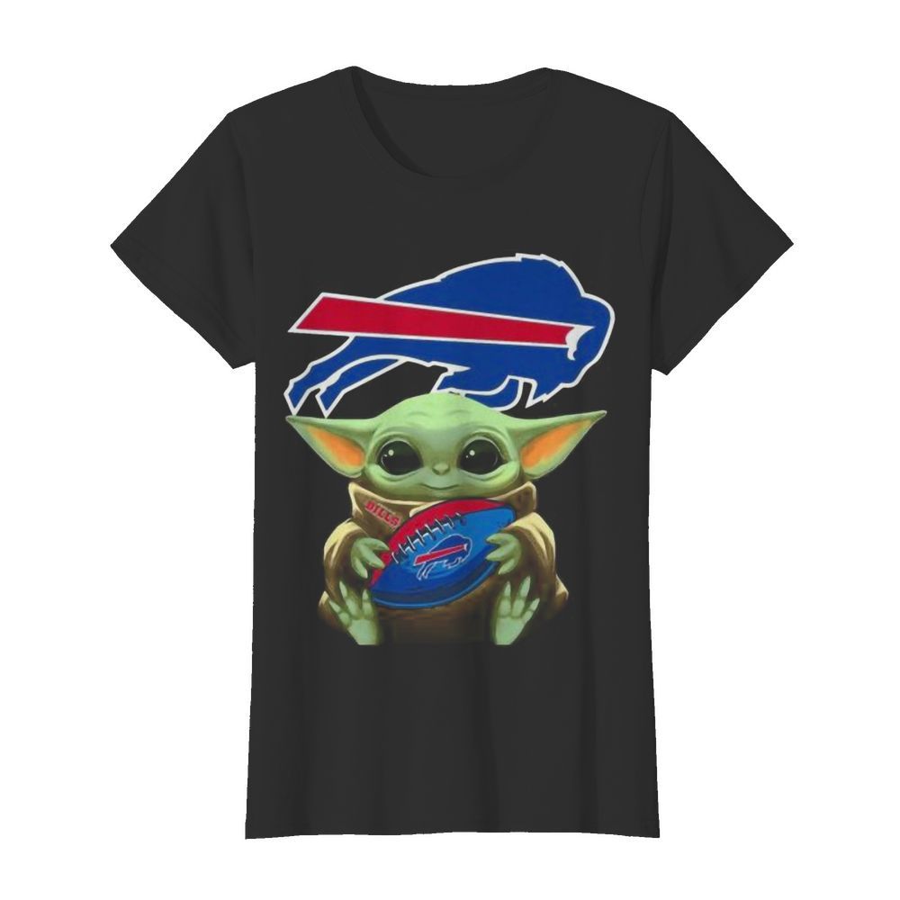 Baby yoda hug buffalo bills football  Classic Women's T-shirt