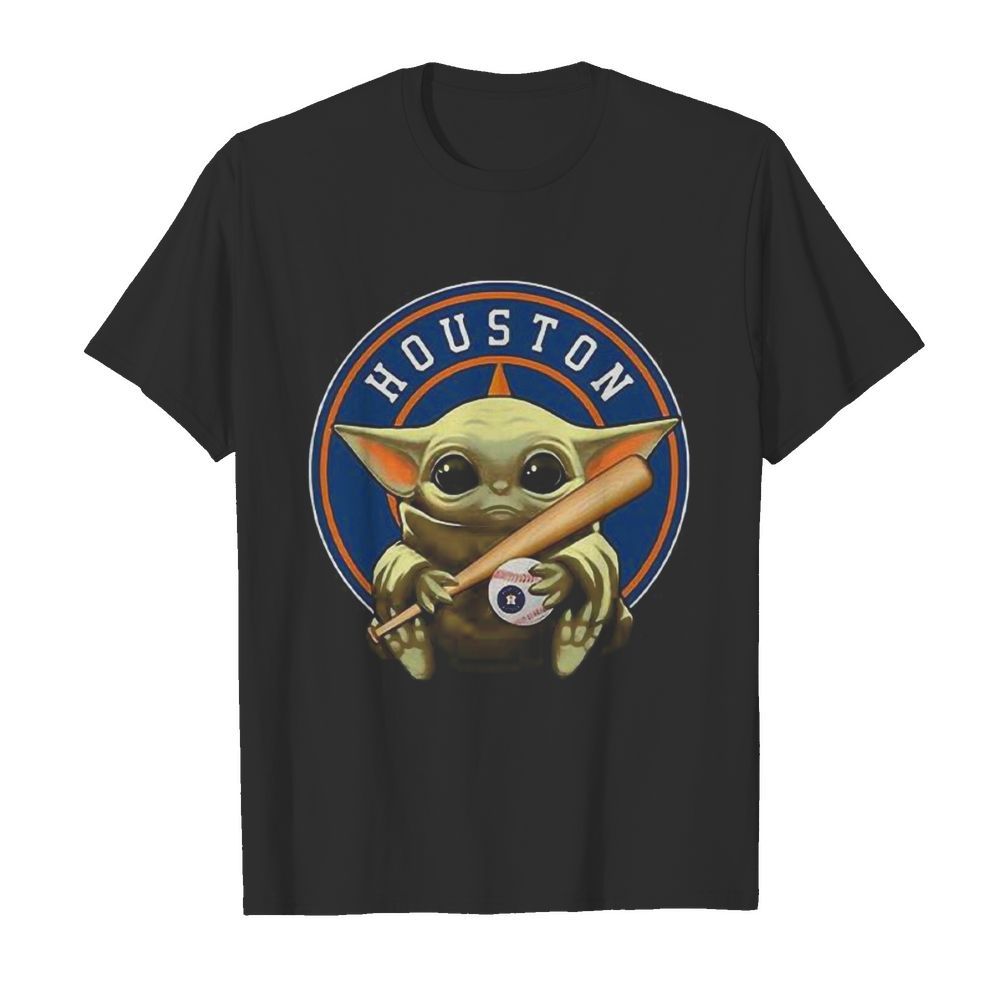 Baby yoda hug houston astros baseball shirt