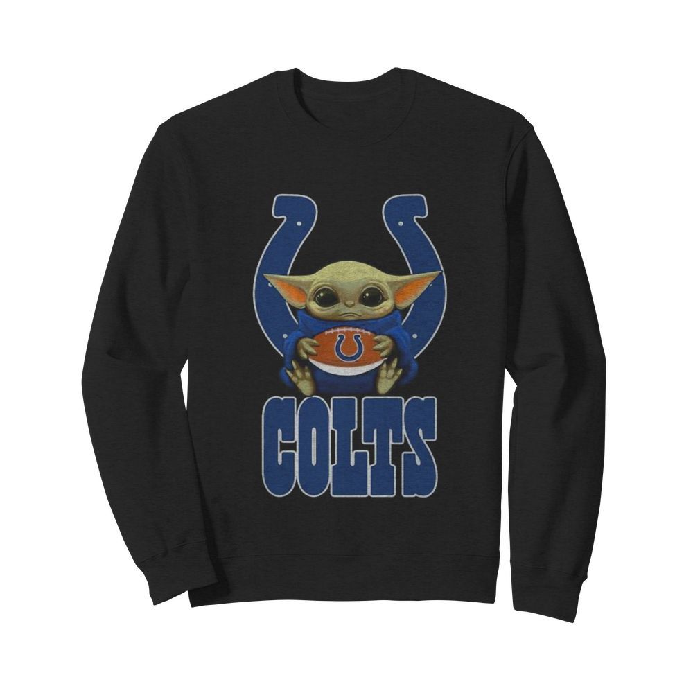 Baby yoda hug indianapolis colts football  Unisex Sweatshirt