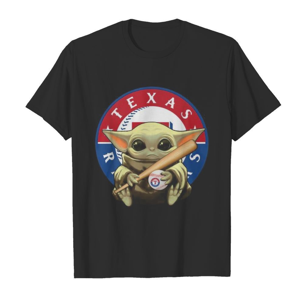 Baby yoda texas rangers baseball shirt