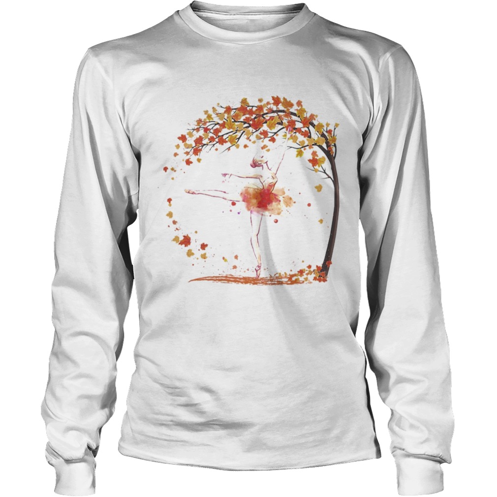 Ballet dance fall maple leaves  Long Sleeve