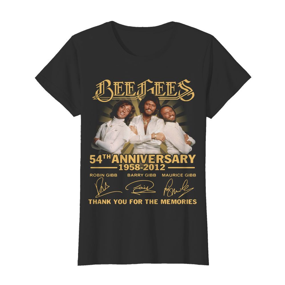 Bee gees 54th anniversary 1958 2012 thank you for the memories signatures  Classic Women's T-shirt