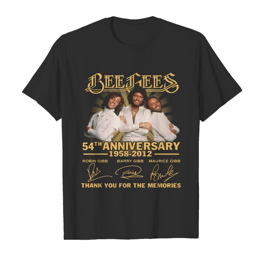 Bee gees 54th anniversary 1958 2012 thank you for the memories signatures  Classic Men's T-shirt