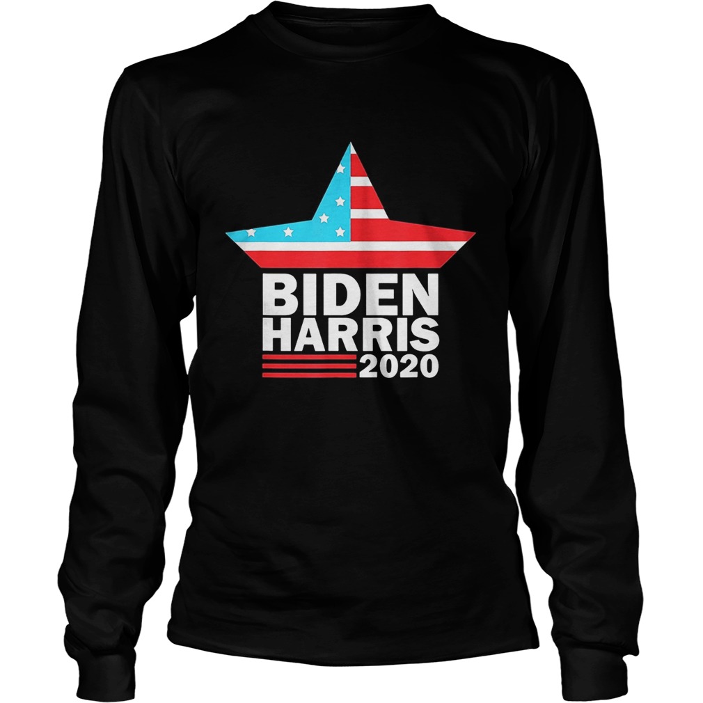 Biden Harris 2020 Star American Flag  Long Sleeve