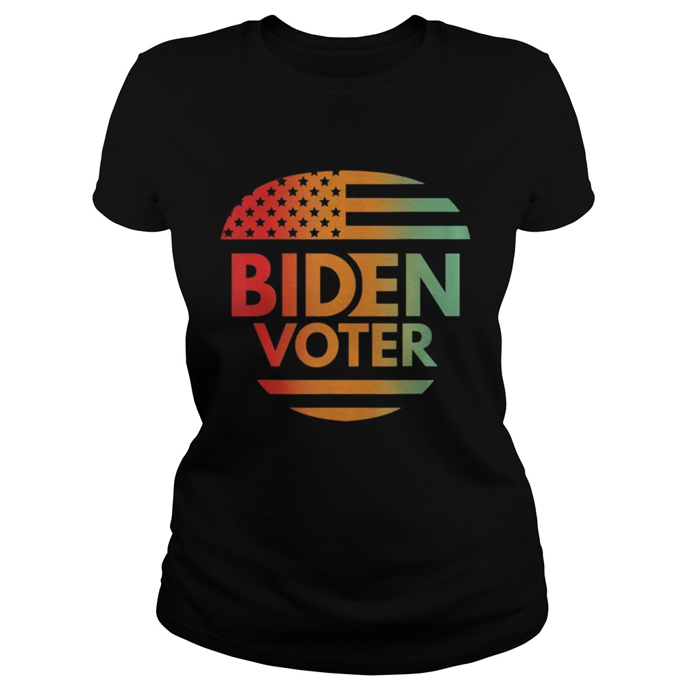 Biden Voter American Flag Vintage Retro  Classic Ladies