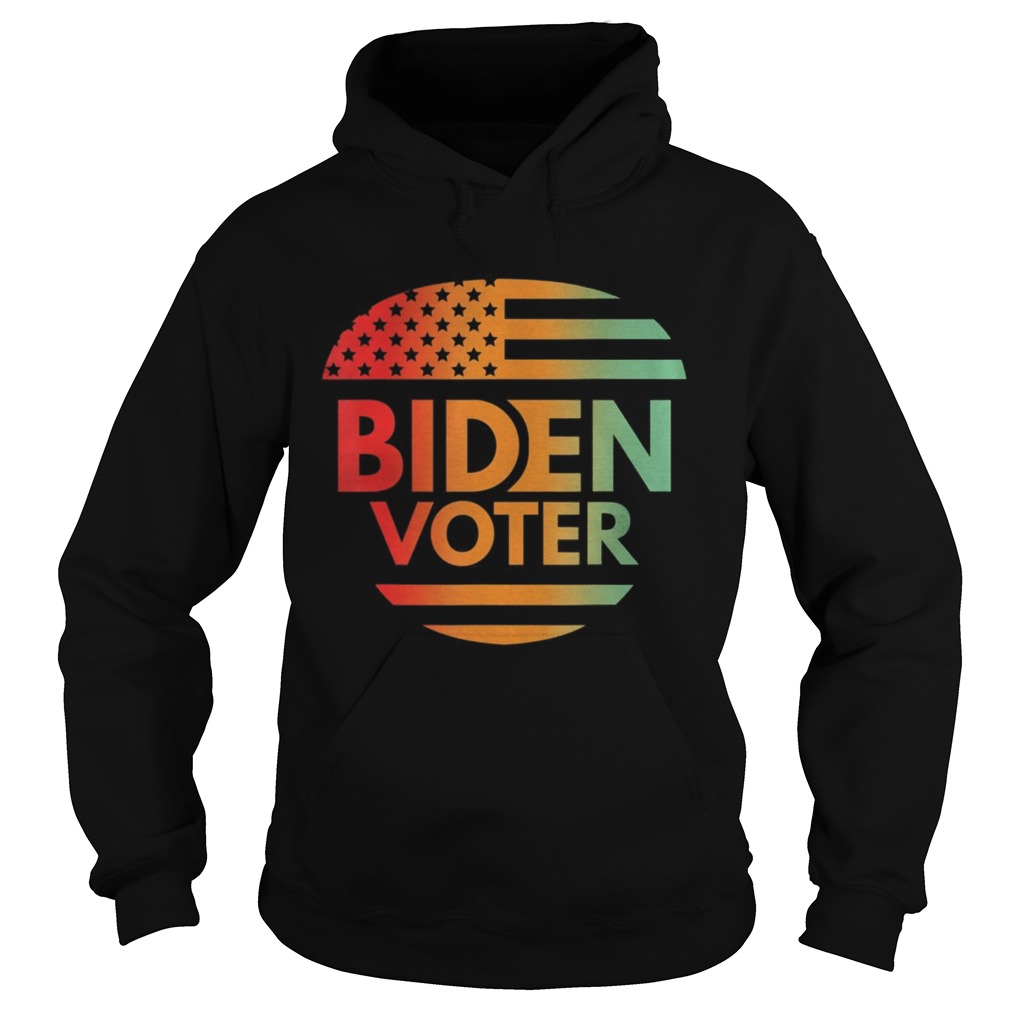 Biden Voter American Flag Vintage Retro  Hoodie