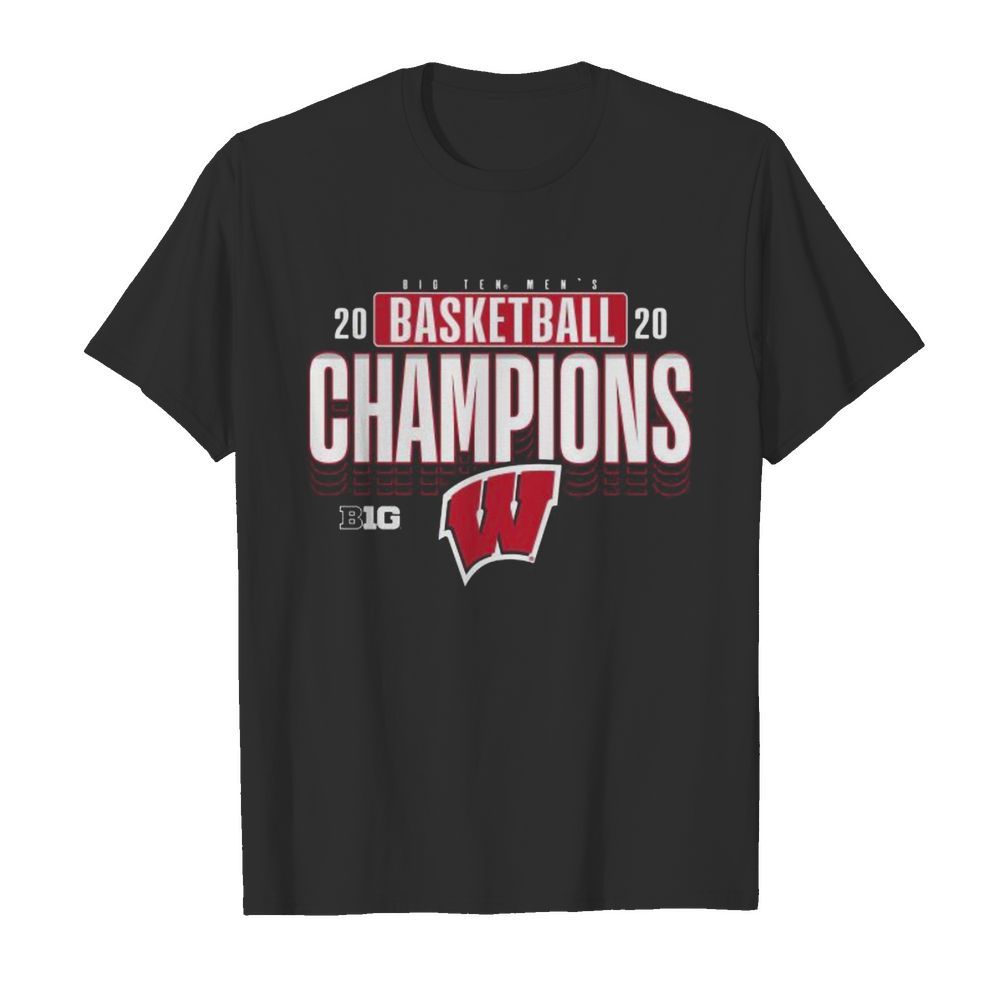 Big ten men’s 2020 basketball champions wisconsin badgers shirt