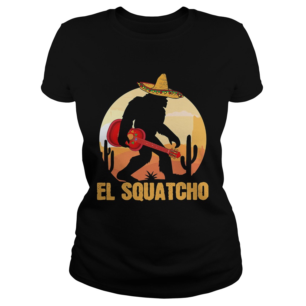 Bigfoot Hug Guitar El Squatcho  Classic Ladies