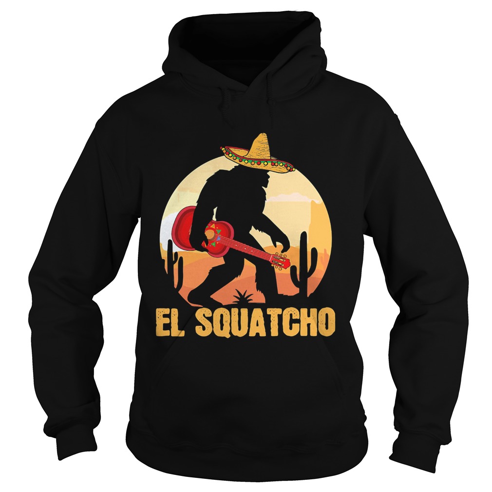 Bigfoot Hug Guitar El Squatcho  Hoodie