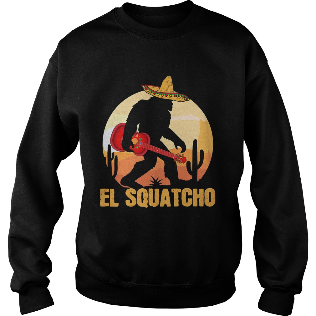 Bigfoot Hug Guitar El Squatcho  Sweatshirt