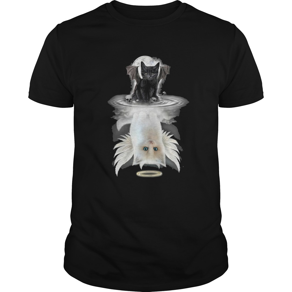 Black Bat Cat Water Reflection  Unisex