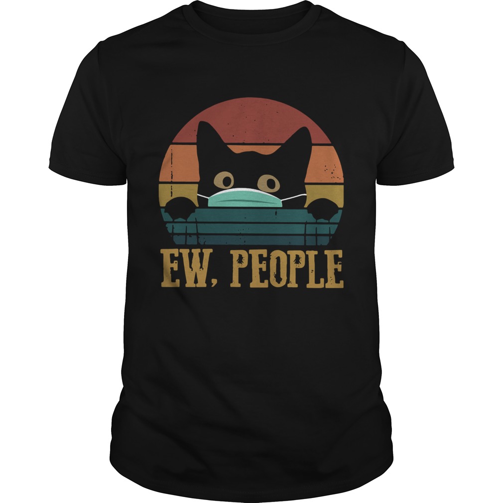 Black Cat Face Mask Ew People Vintage shirt