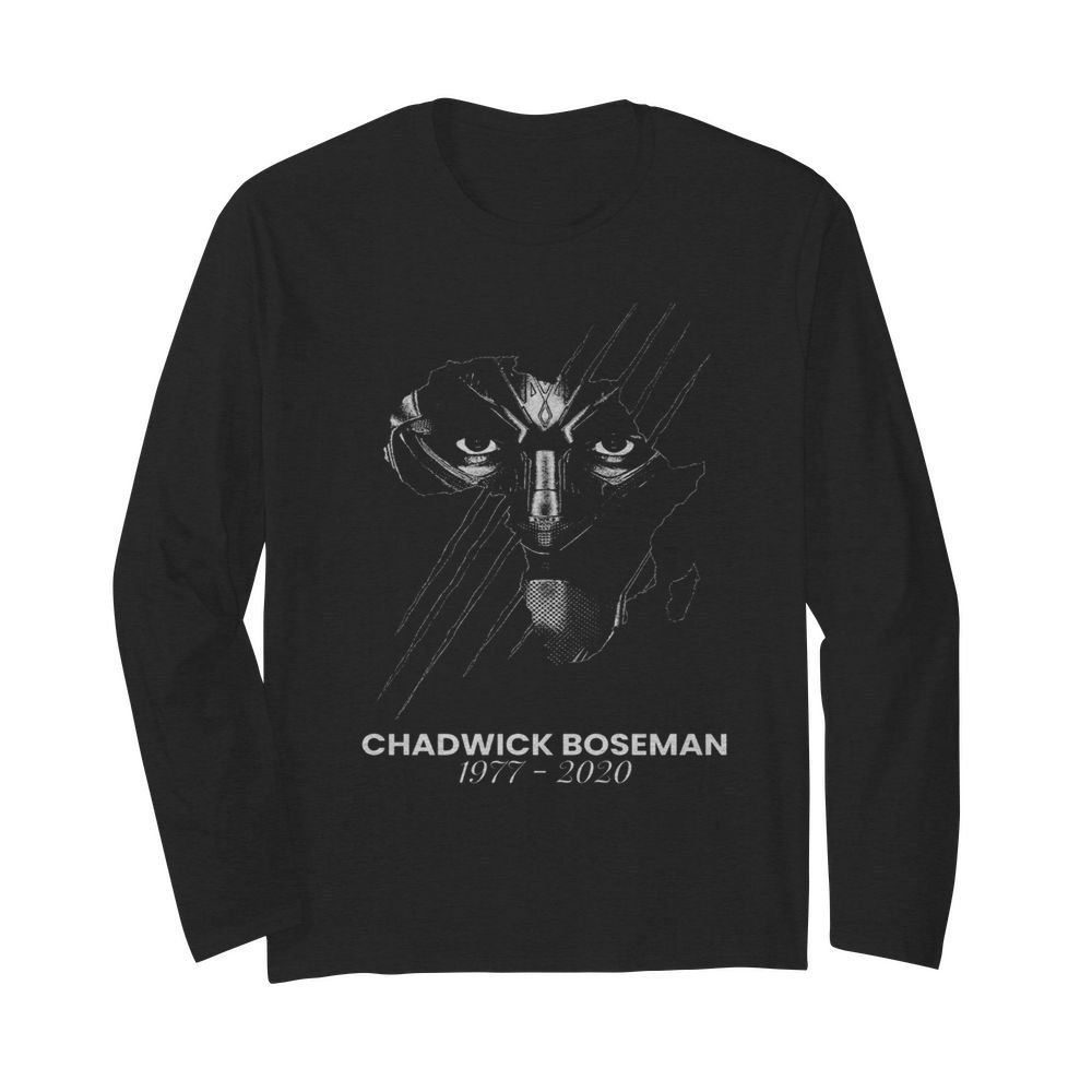 Black Panther Chadwick Boseman Marvel  Long Sleeved T-shirt 