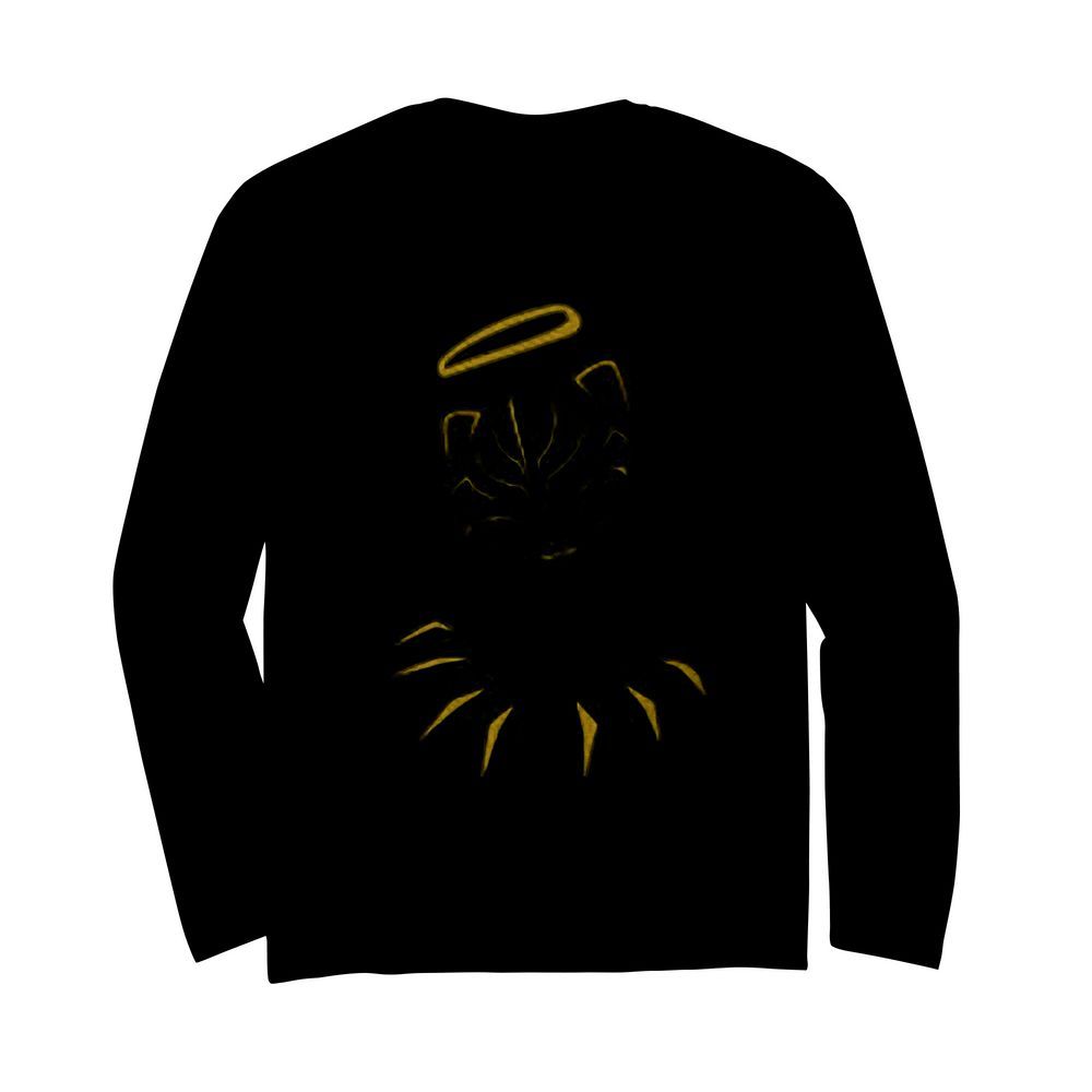 Black panther chadwick rip angel  Long Sleeved T-shirt 