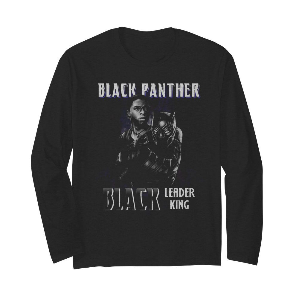 Black panther rip chadwick Boseman black leader king  Long Sleeved T-shirt 