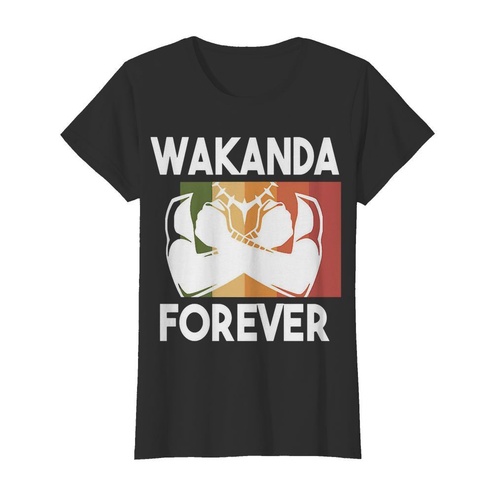 Black panther rip chadwick Boseman wakanda forever vintage retro  Classic Women's T-shirt