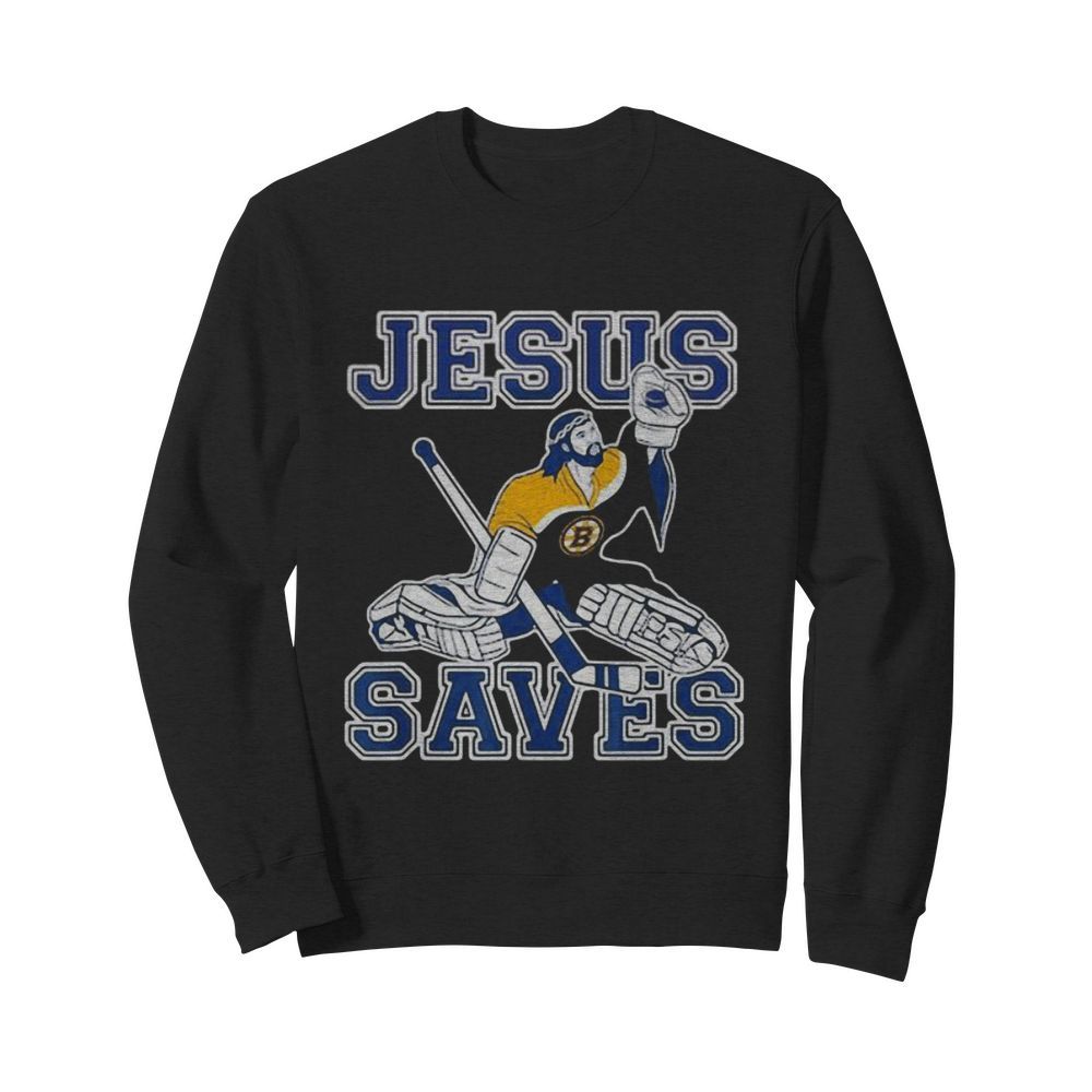 Boston bruins hockey jesus saves  Unisex Sweatshirt