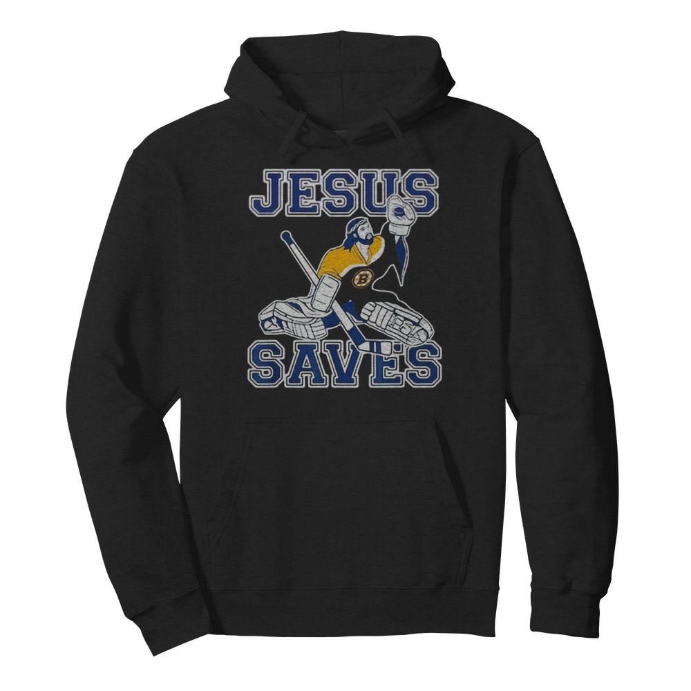 Boston bruins hockey jesus saves  Unisex Hoodie