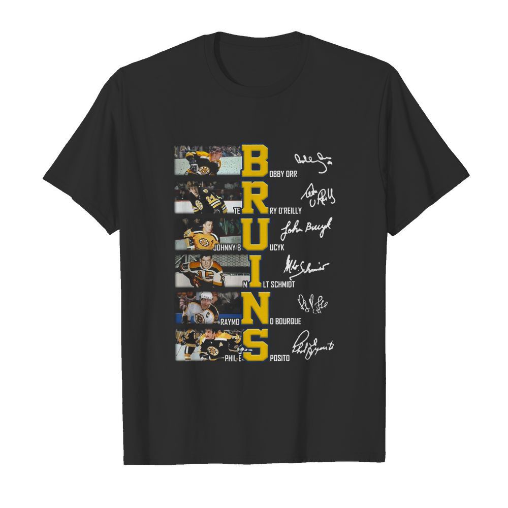 Bruins Bobby Orr Gerry O’reilly Johnny Bucyk Signatures shirt