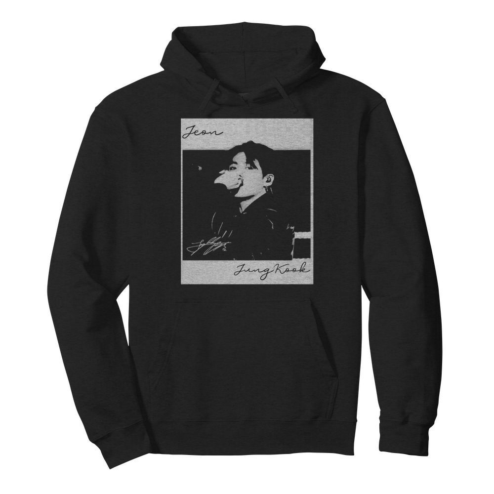 Bts band jeon jungkook signature  Unisex Hoodie