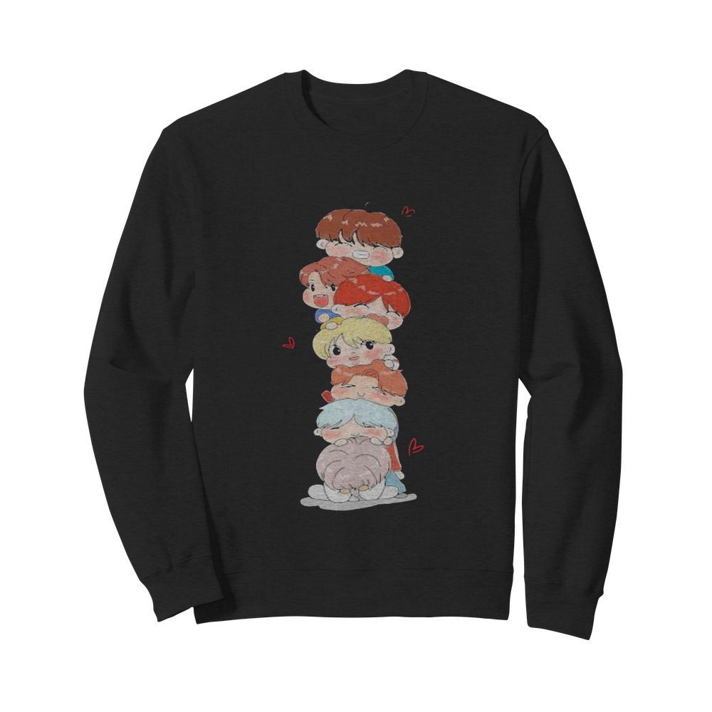 Bts band members chibi hearts  Unisex Sweatshirt