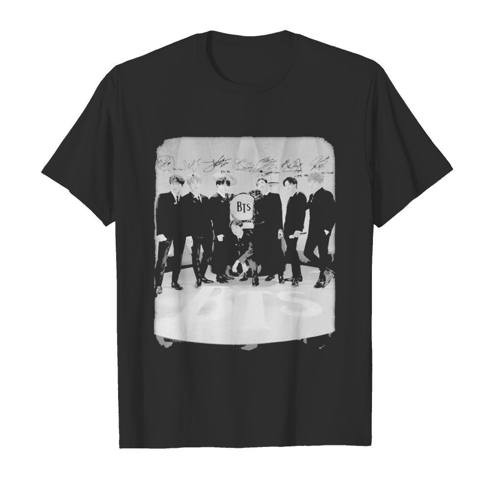 Bts band members signatures shirt