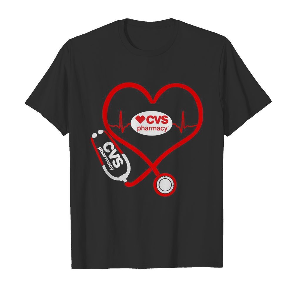 CVS pharmacy nurse stethoscope love heartbeat shirt