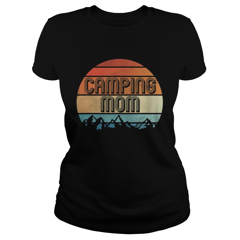 Camping Mom Retro Vintage Sunset Matching Family Couple  Classic Ladies