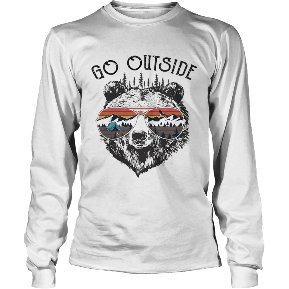 Camping go outside worst case scenario a bear kills you  Long Sleeve