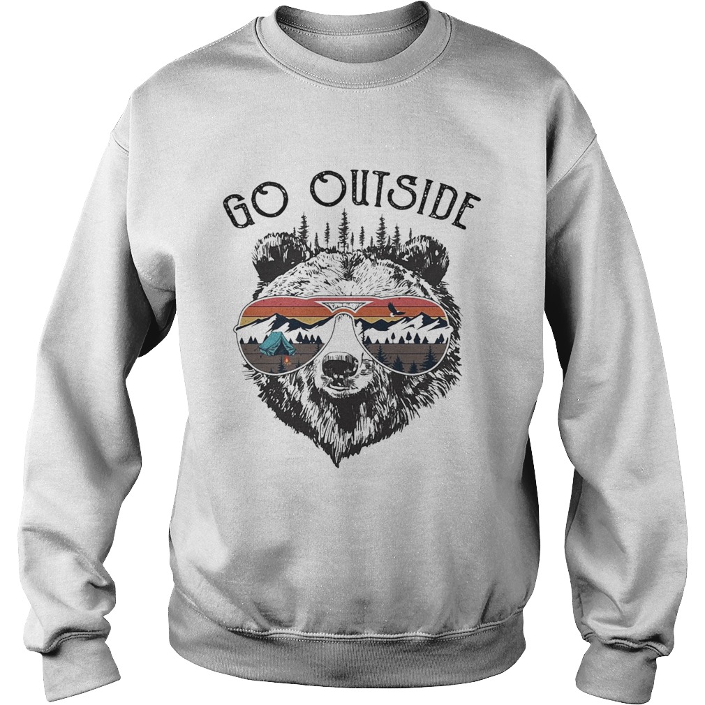 Camping go outside worst case scenario a bear kills you  Sweatshirt