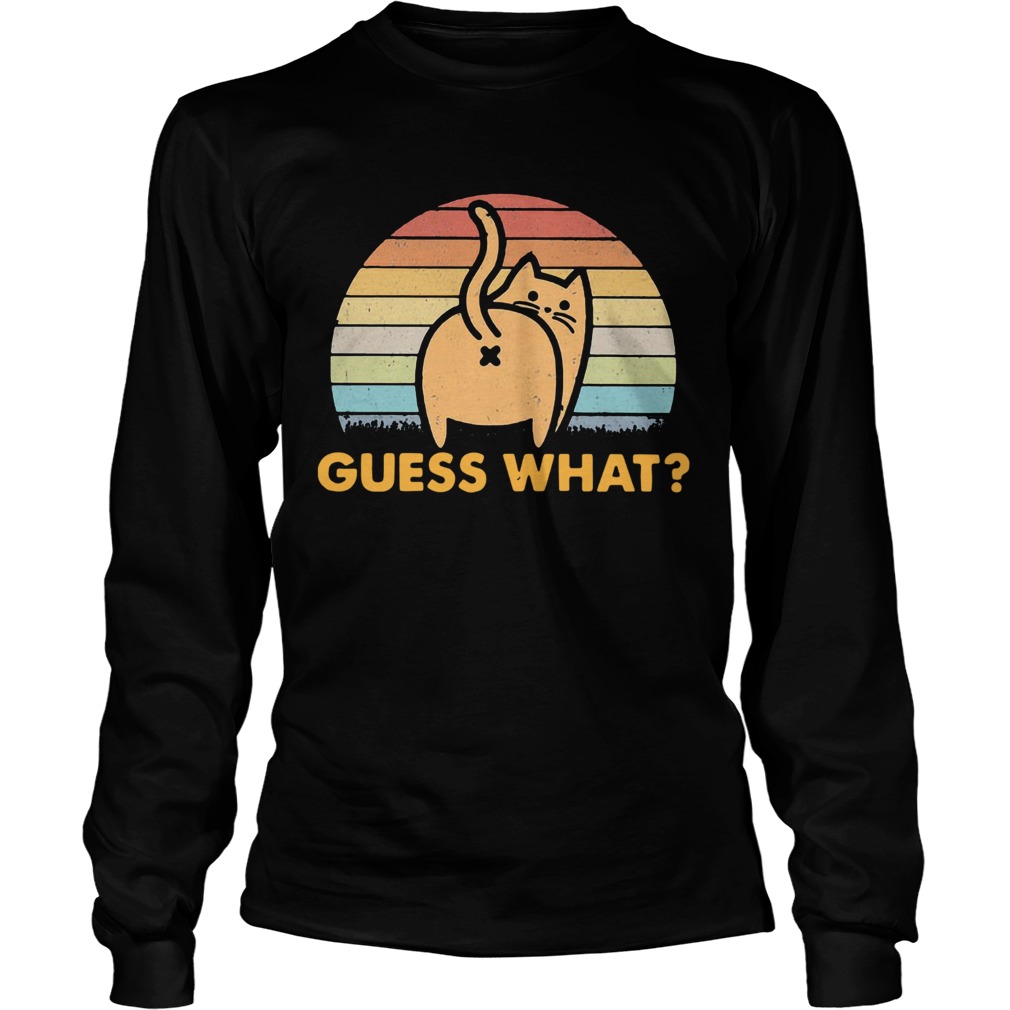 Cat Guess What Vintage  Long Sleeve