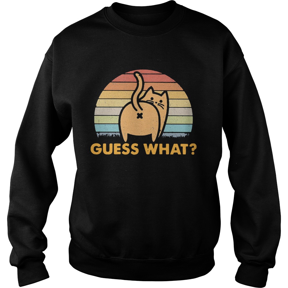 Cat Guess What Vintage  Sweatshirt