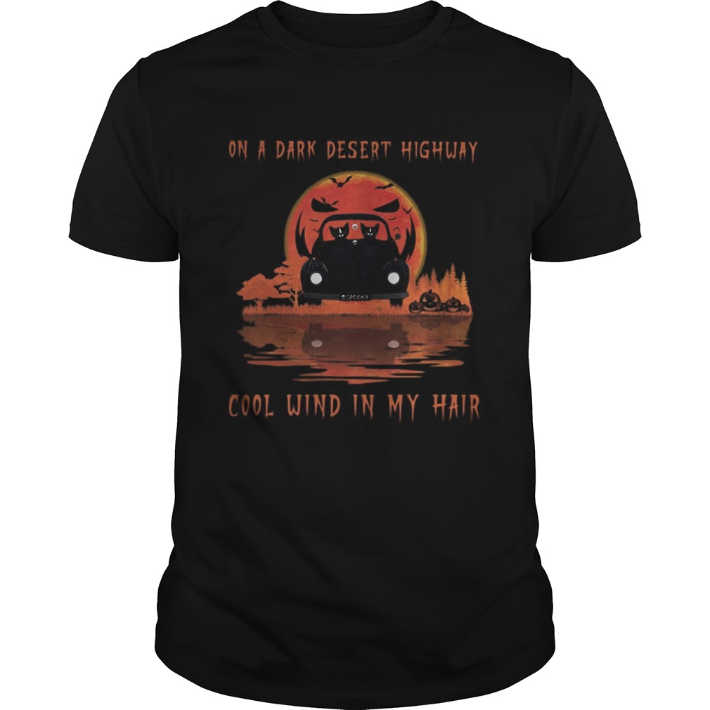 Cat driving car on a dark desert highway cool wind in my hair moon  Unisex